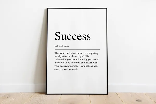 Success Definition Quote Art Print, Typography