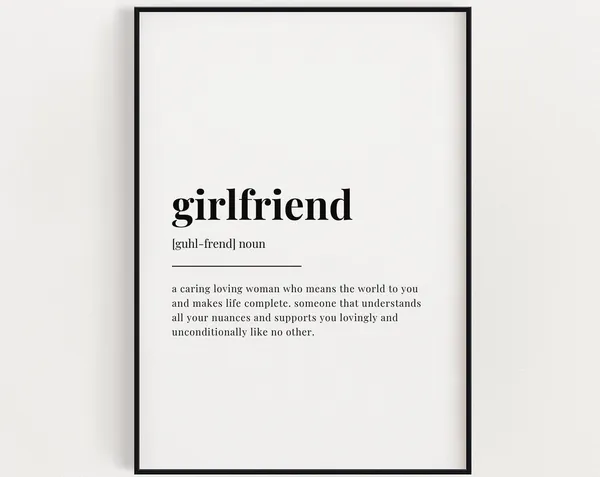 Girlfriend Definition Meaning, Definition Print