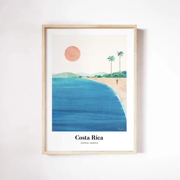 Costa Rica Print By Henry Rivers, Travel Poster