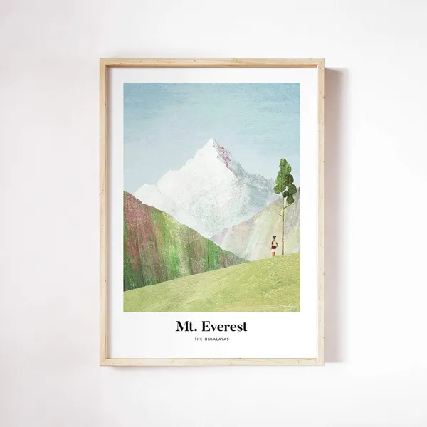 Mount Everest by Henry Rivers, Travel Poster