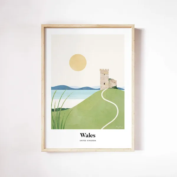 Wales by Henry Rivers Art Print, Travel Poster