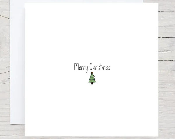 Merry Christmas Card, Simple Christmas Tree