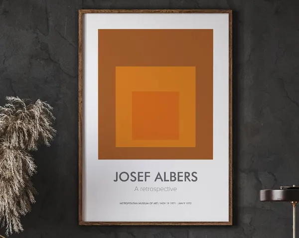 Josef Albers Museum Exhibition Poster, Abstract Poster