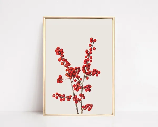 Vintage Christmas Decorations Farmhouse Christmas Art Print
