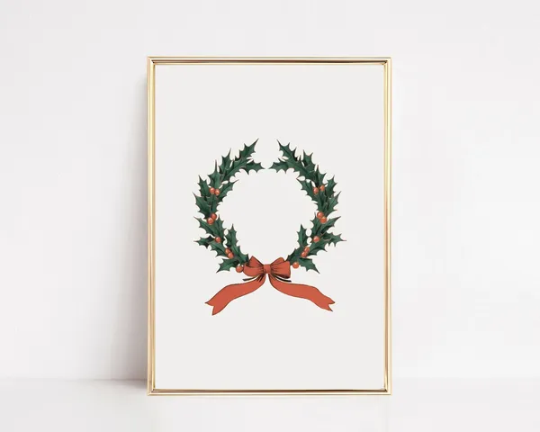 Vintage Christmas Winter Decor Art Print