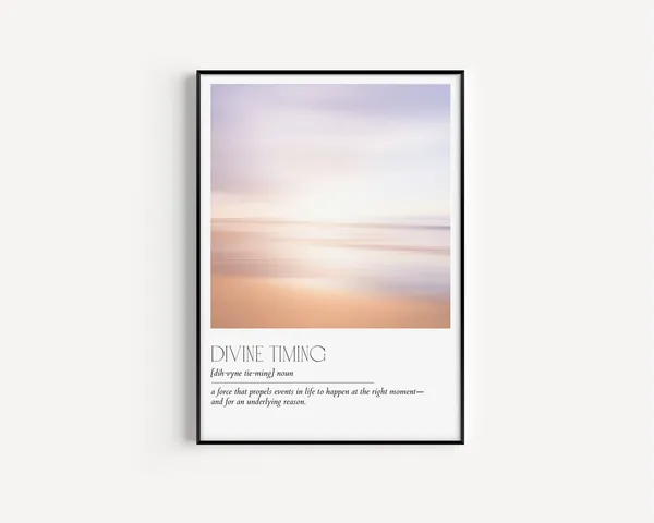 Divine Timing Definition Minimalist Art Print