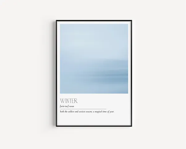 Winter Definition Outline Abstract Wall Art Print
