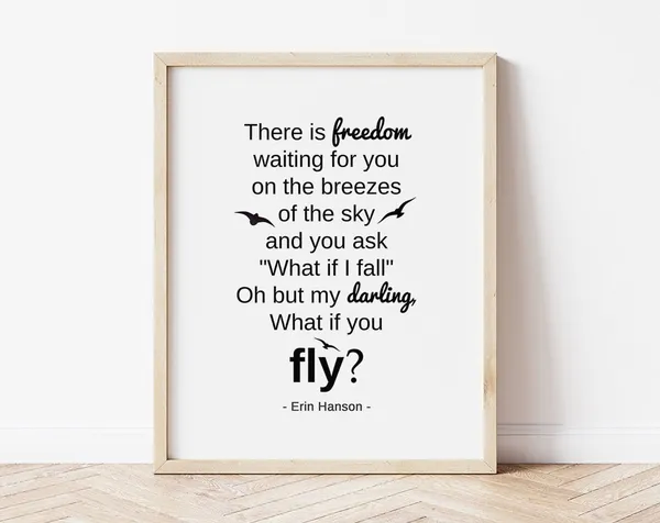 Erin Hanson Quote, Poem Art Print for Reflection