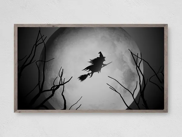 Halloween Flight Dark Halloween Poster Print