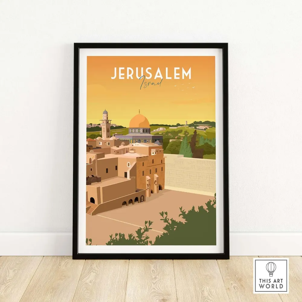 Jerusalem Home Decor Travel Poster