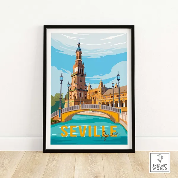 Seville Vintage Travel Poster, Spain Art Print