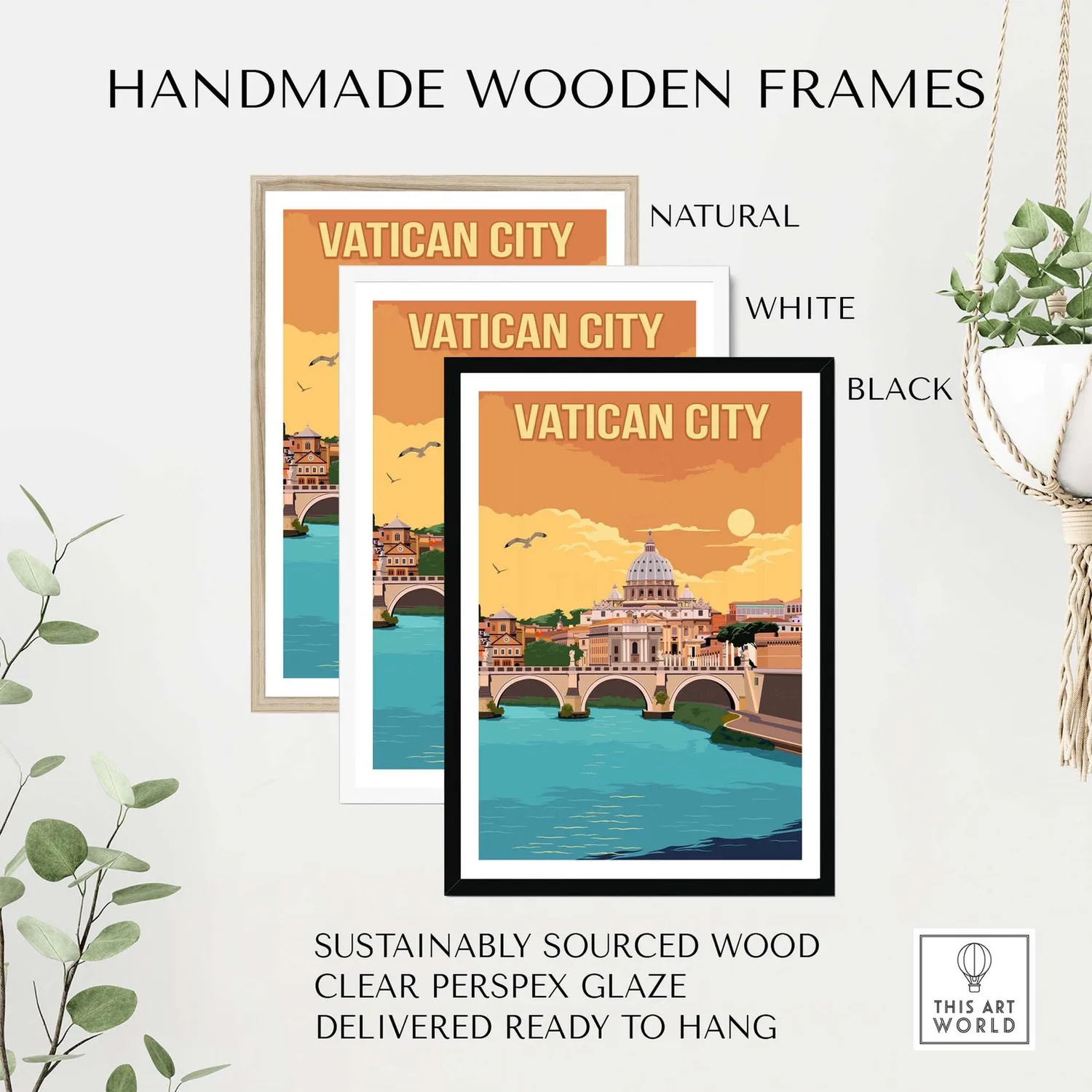 Vatican City Rome Italy Travel Poster - Image 2