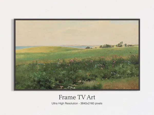 Summer Field Scenery Classic Oil Art Poster