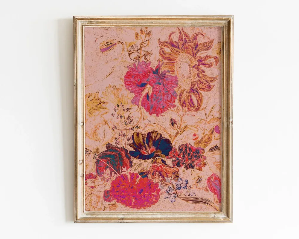 Funky Maximalist Landscape Art Print