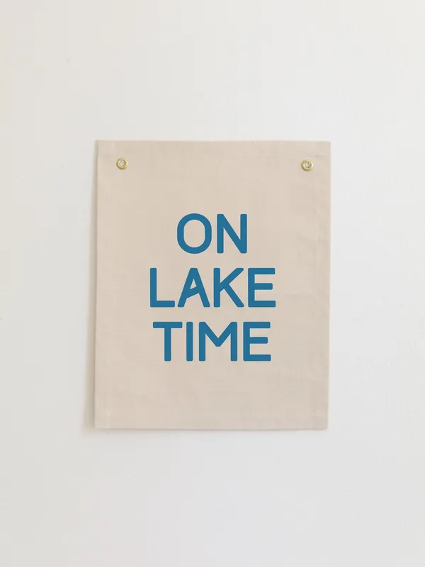 On Lake Time Lake House Summer Wall Art Print