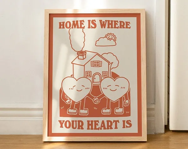 Positive Quote Line Art Art Print, Home Decor