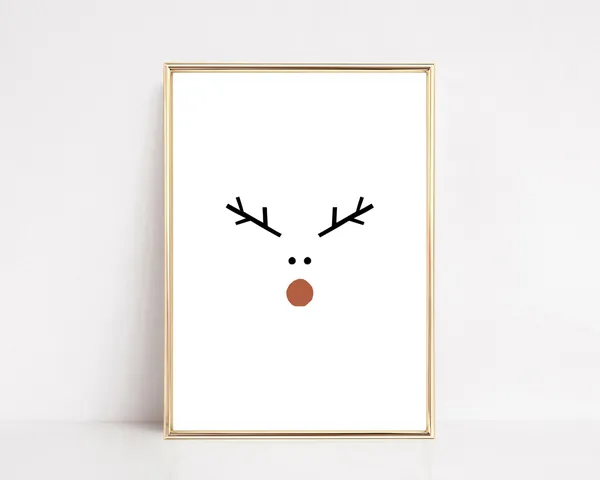 Scandinavian Christmas Decor Boho Art Print