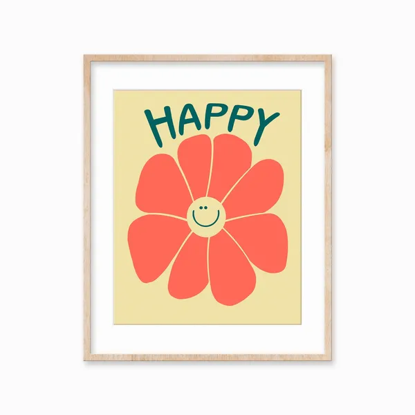 Flower Wall Print, Maximalist Floral Art