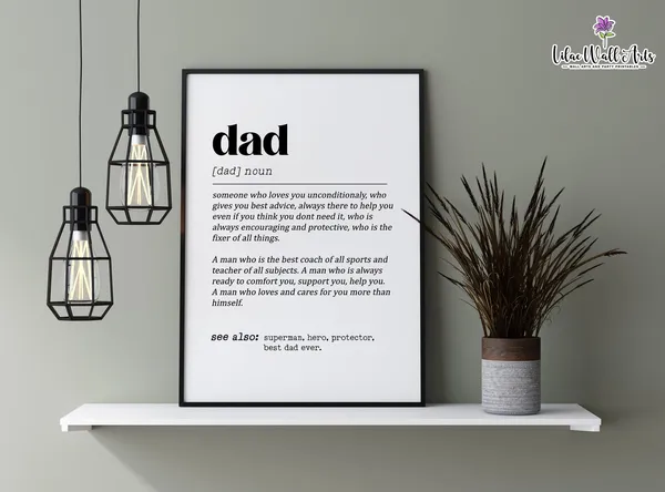 Dad Definition Print, Best Dad Ever Gift