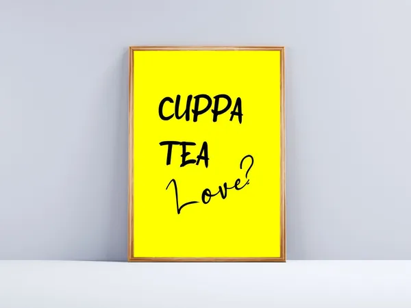 Cuppa Tea Love Kitchen Quote Art Print Poster