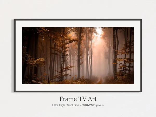 Autumn Landscape Bokeh Art Print, Fall Landscape