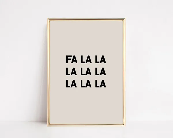 Scandinavian Christmas Decor Neutral Christmas Art Print