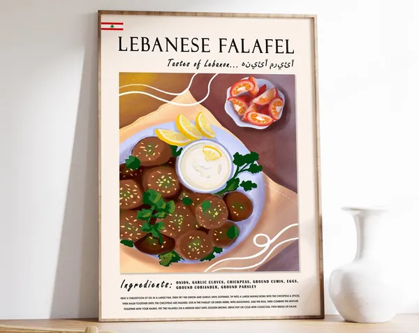 Falafel Lebanese Cuisine Kitchen Art Print