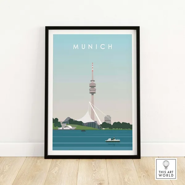 Munich Travel Poster, Bavaria Wall Art Print