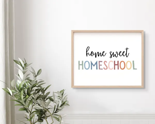 Home Sweet Homeschool Boho Homeschool Poster