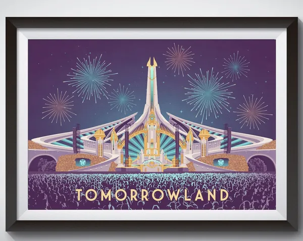 Tomorrowland Music Festival Travel Poster, Belgium