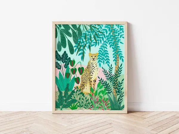 Cheetah Art Print for Nursery and Kids, Christmas
