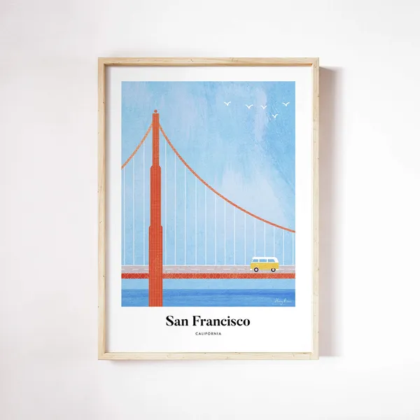 Henry Rivers San Francisco Travel Poster Art Print