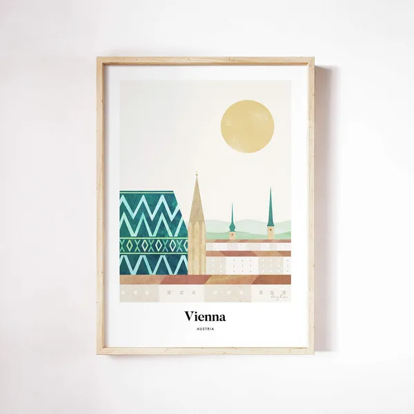 Vienna by Henry Rivers, Vienna Travel Poster