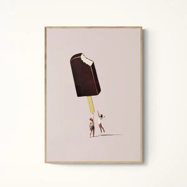 You Treat Me Well Ice Cream Collage Art Print