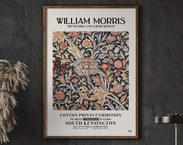 William Morris Exhibition Poster, Art Nouveau Pattern