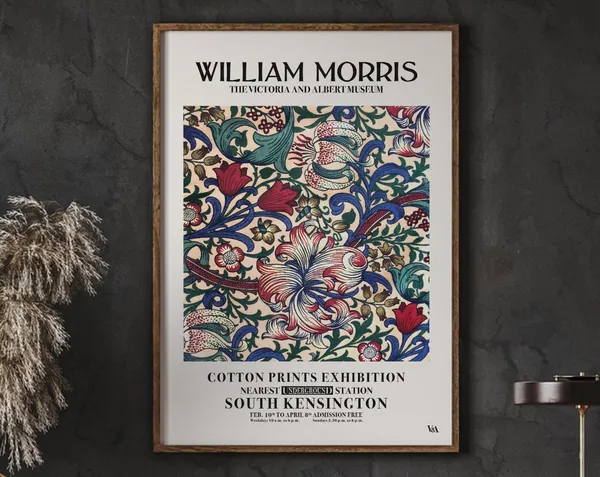Morris Flower Pattern Art Nouveau Floral Art Print