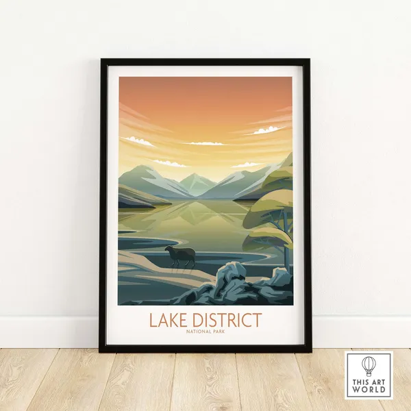 Lake District National Park Travel Poster Art Print