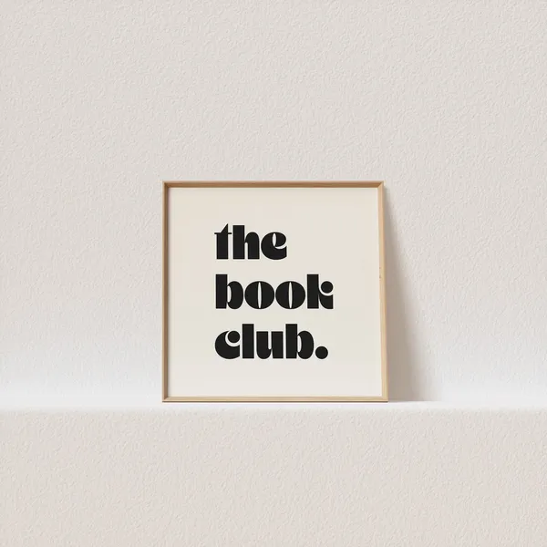 The Book Club Retro Typography Art Print