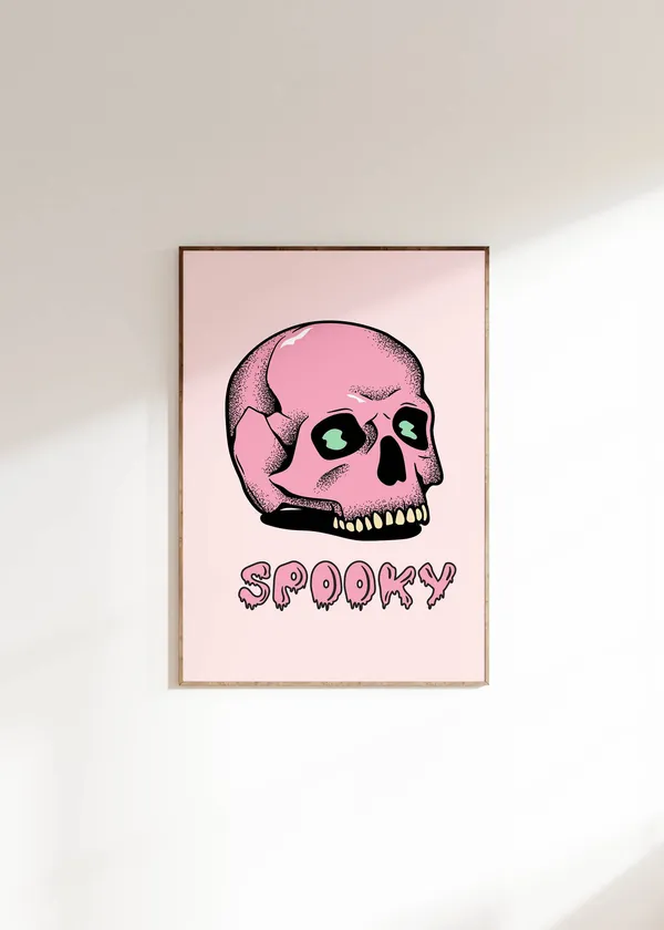 Spooky Halloween Pastel Doodles Art Print