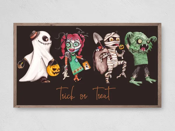 Halloween Trick Or Treat Halloween Art Print