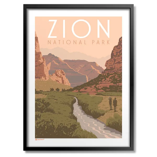 Zion National Park Valley Travel Poster
