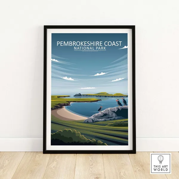Pembrokeshire Coast Travel Poster, Wales National Park