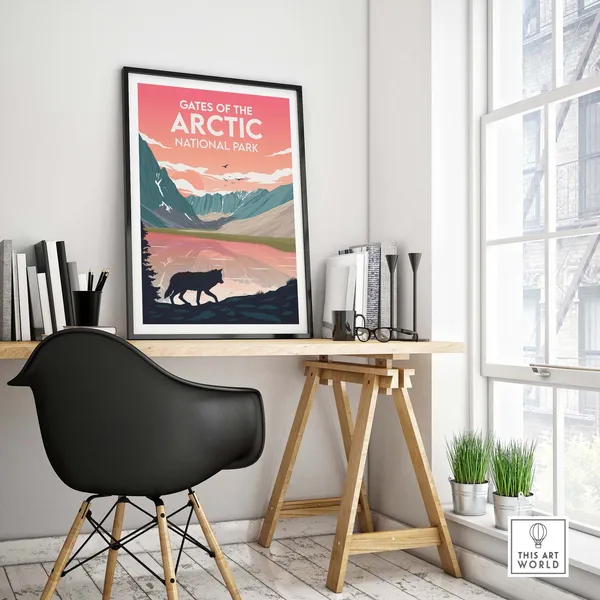 Gates of the Arctic Travel Poster, National Park