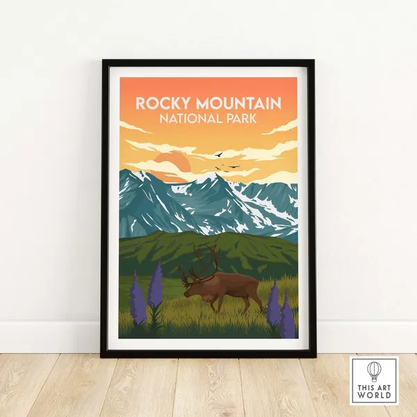 Rocky Mountain National Park Travel Poster, National Park