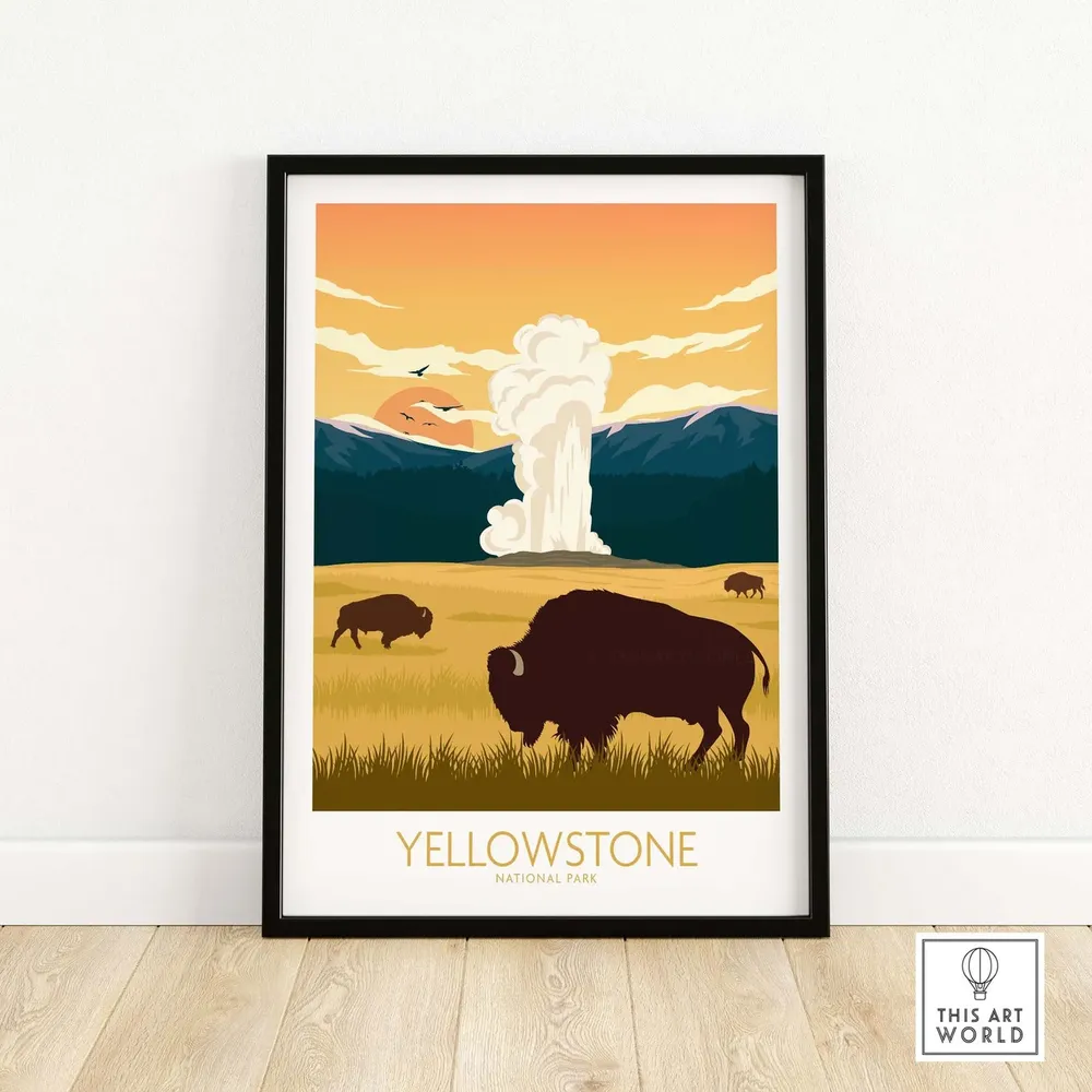 Yellowstone Wall Art Home Decor Poster