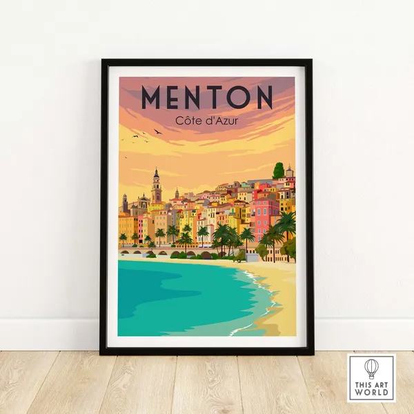 Menton France Cte Dazur Travel Poster