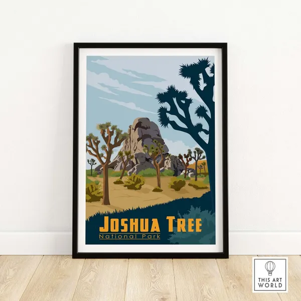 Joshua Tree National Park Travel Poster, Wall Art