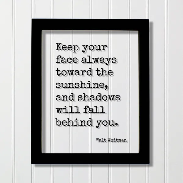 Walt Whitman Floating Quote Art Print, Motivational