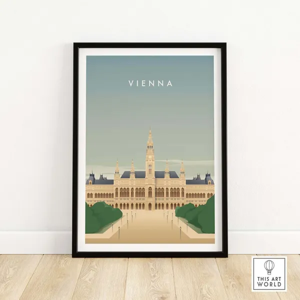Vienna Austria Travel Poster, European Wall Art Print