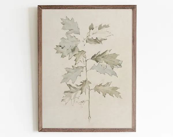 Vintage Botanical Nature Art Print, Antique Farmhouse